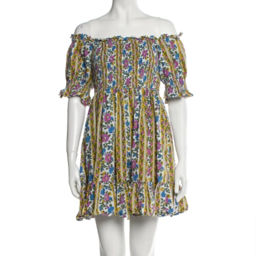 Mille Resort & Travel Kiki Smocked Cotton Sundress  Size M‎ NEW
